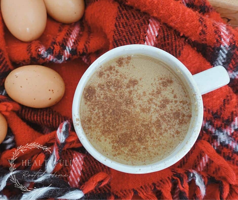 This healthier version of the starbucks eggnog latte is just as delicious and way cheaper! This is an easier winter coffee recipe to make this season