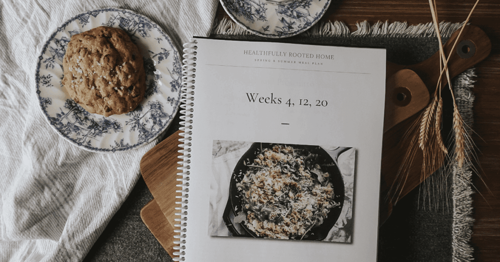 weekly menu rotating meal plan
