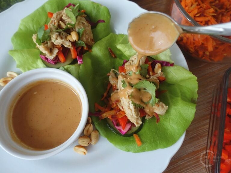 Thai Coconut Lime Chicken Lettuce Wraps