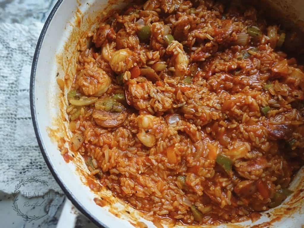 jambalaya in a dutch oven