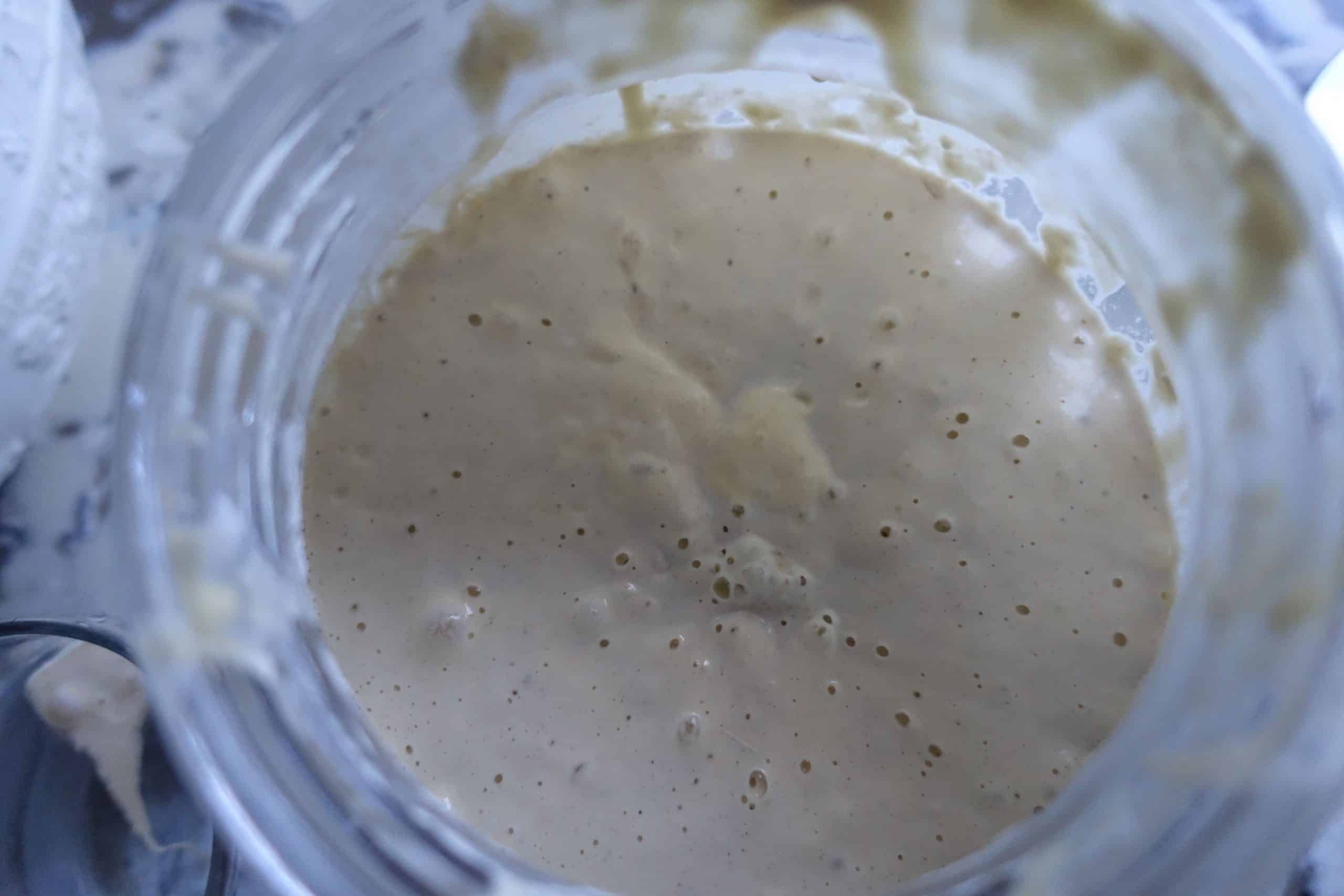 bubbly and mature sourdough starter ready to make sourdough bread