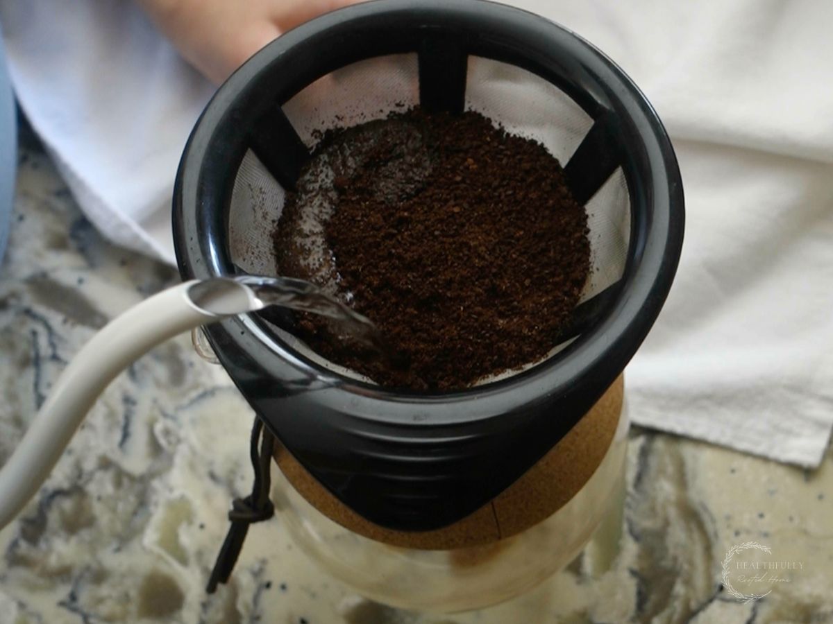 first pour hand drip coffee
