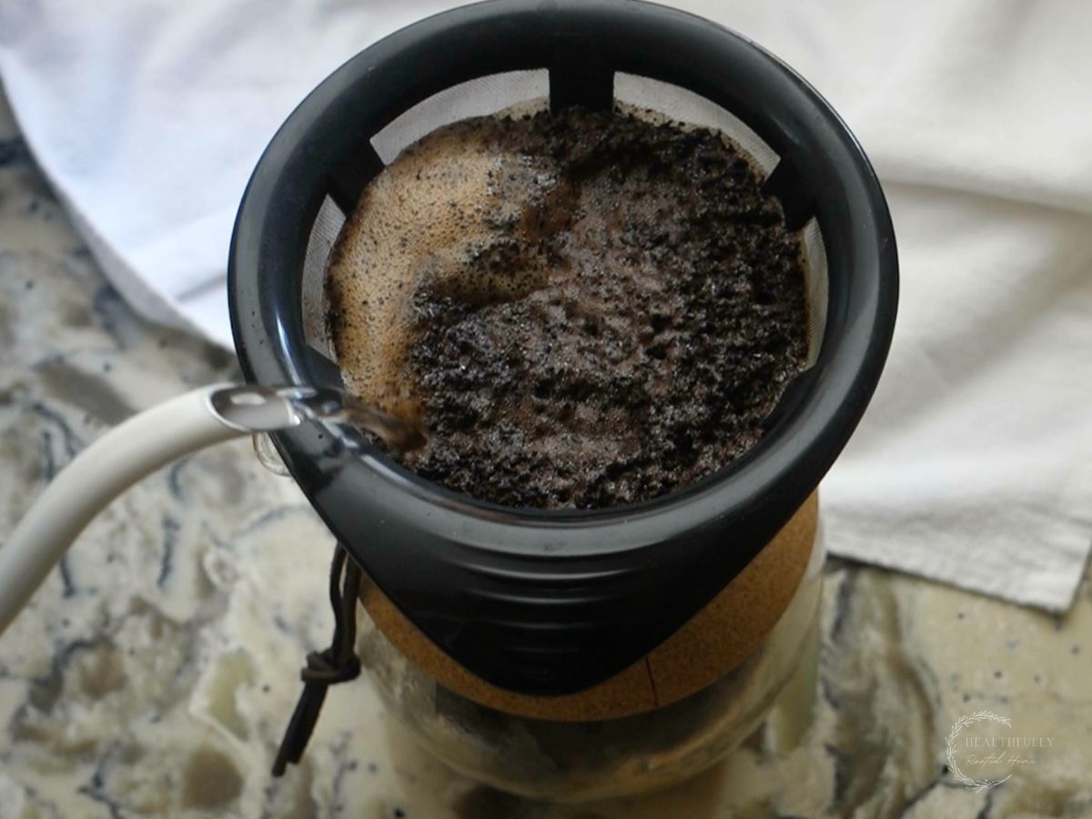 fourth pour hand drip coffee