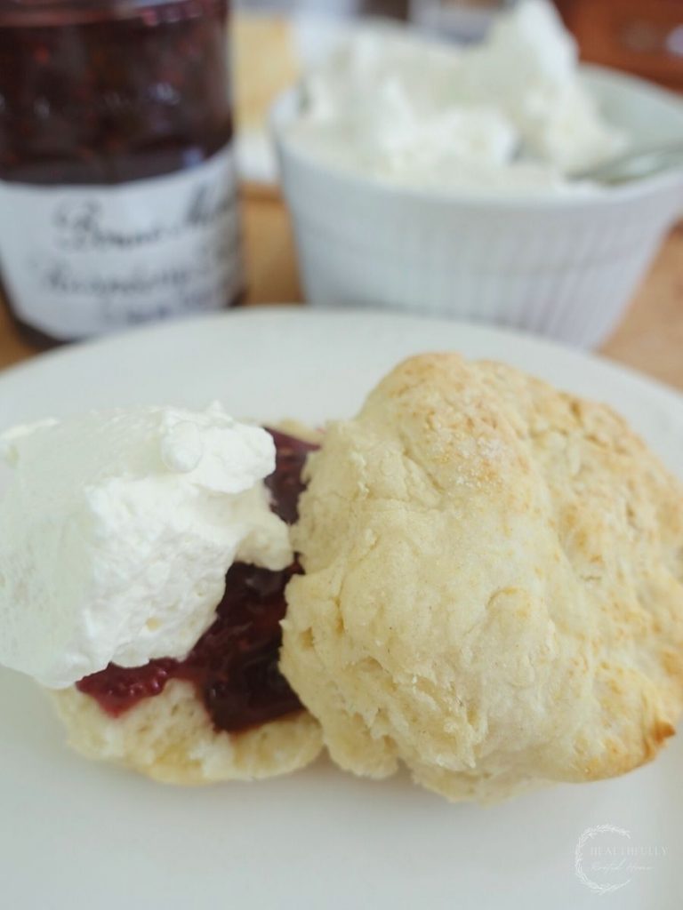 close up of the top half of a lemonade scone no cream so you can see the beautiful browning from baking