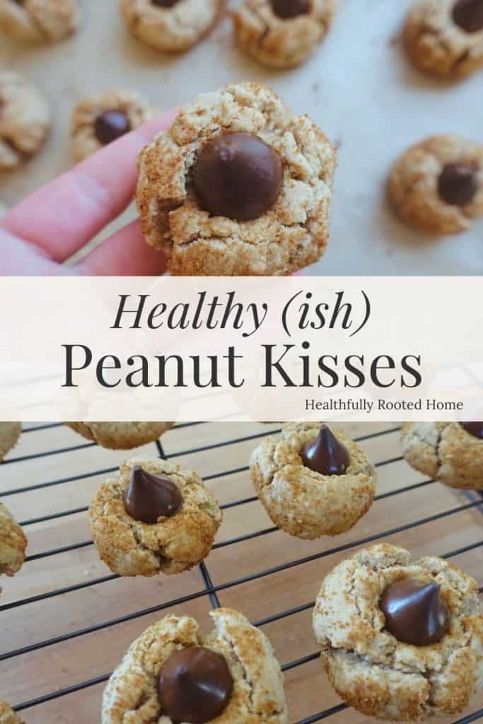 Healthier peanut butter kisses cookies